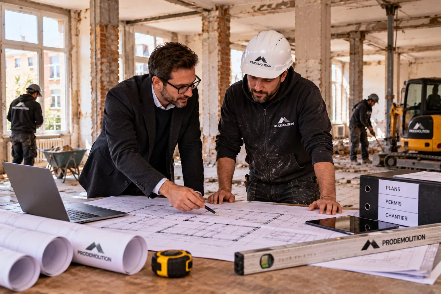 Strippen en binnenafbraak voor architecten