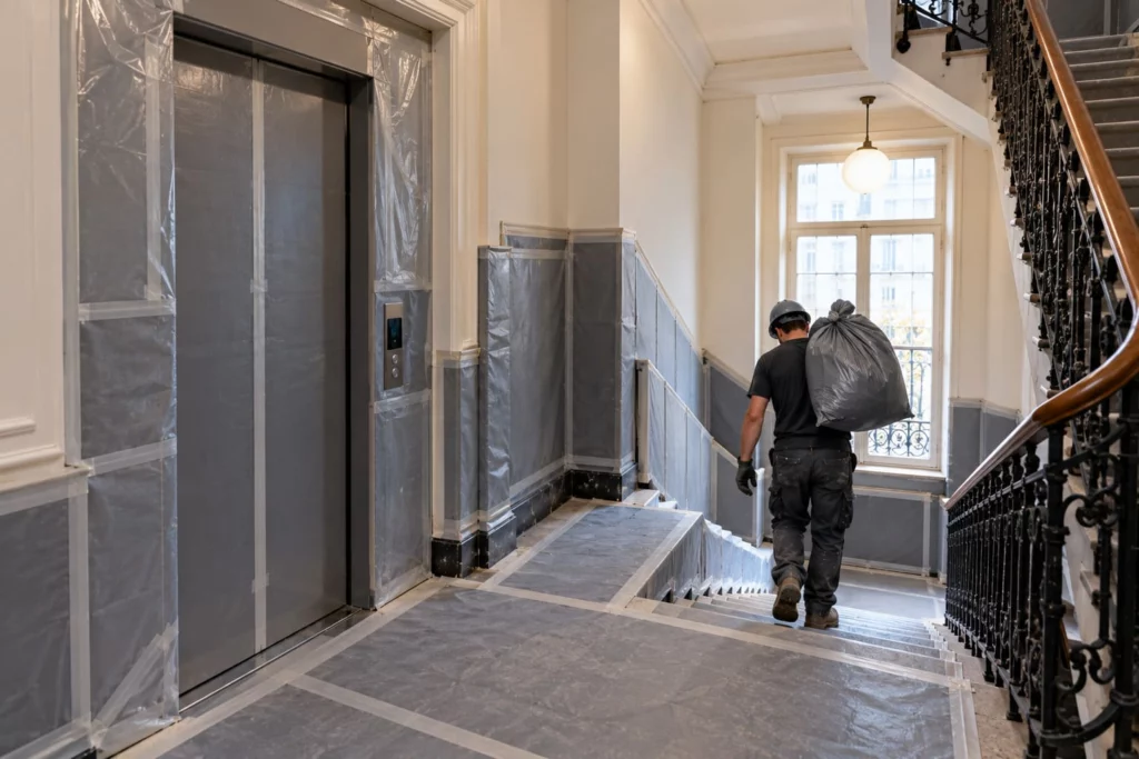 Demolition in a block of flats: neighbours, noise and good practice
