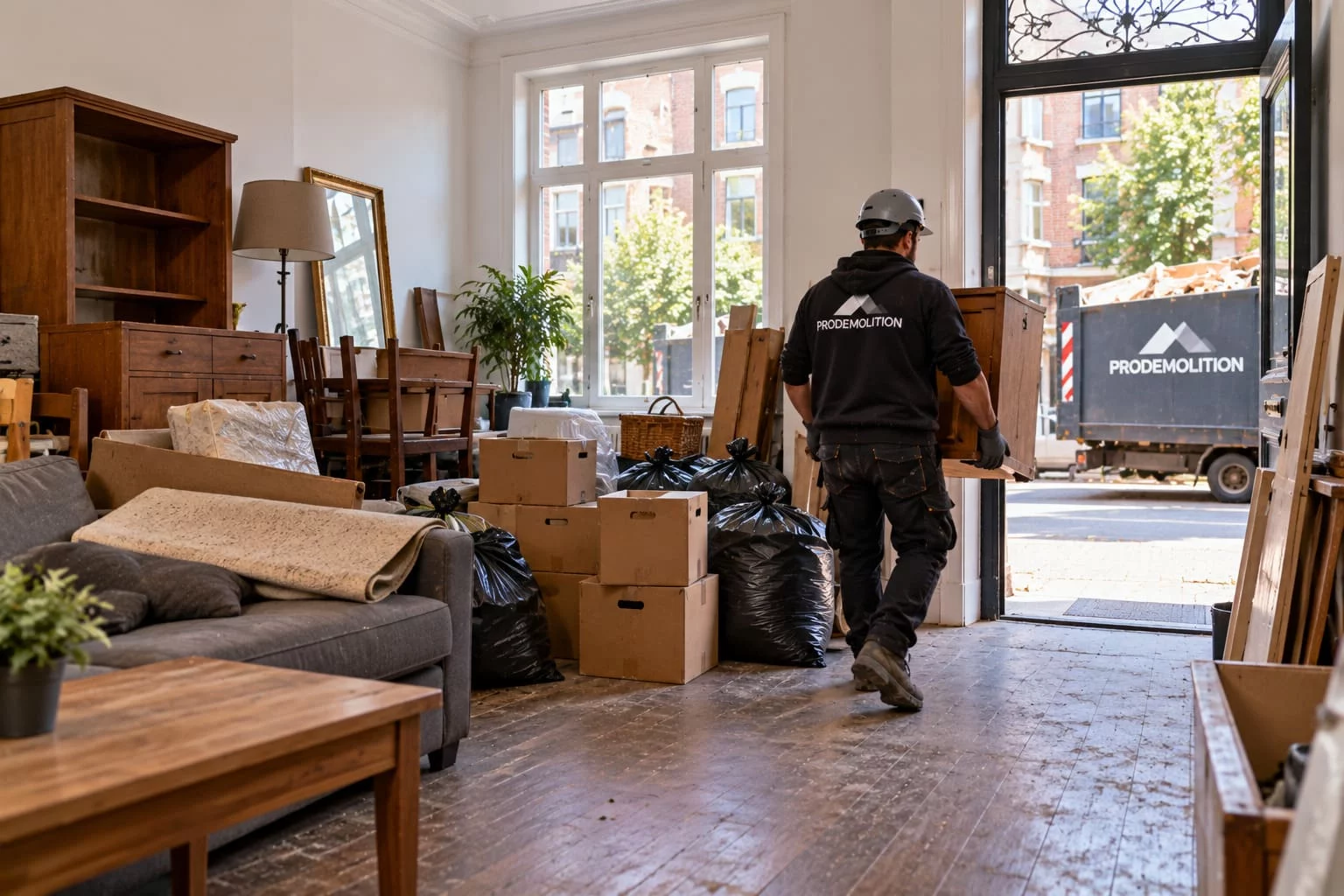 Volume estimator for a house clearance